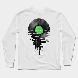 Cool Music Vinyl Retro Vintage Green Long Sleeve T-Shirt